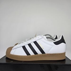 Adidas Superstar ADV IE0669 White Black Gum Men's Shoes Size 11 New
